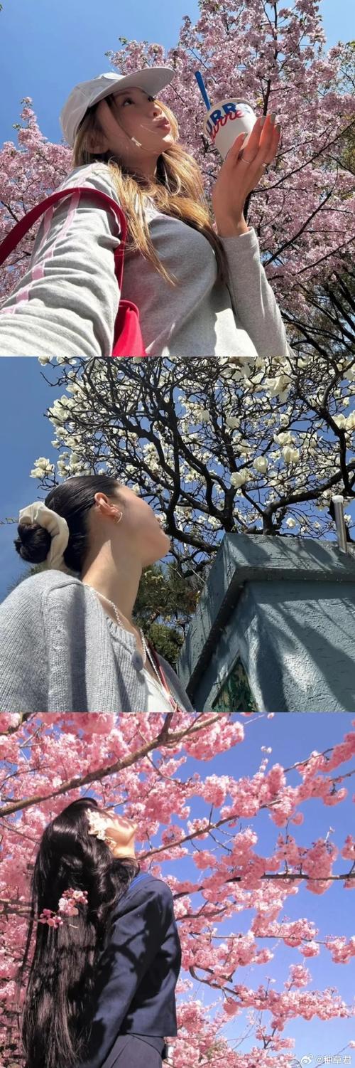 怎么拍花和人在一起的照片_自然互动，瞬间之美