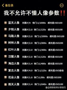 拍照的几个参数_光圈快门ISO，影响照片效果