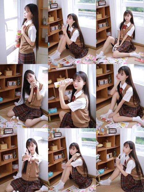 jk女生拍照姿势_放松显自然，穿搭显腿长