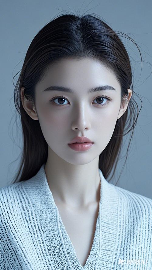 女生纯色背景人像照片_简约中见个性，光影里讲故事