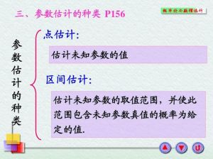 参数估计的类型_点区间假设检验推断方法