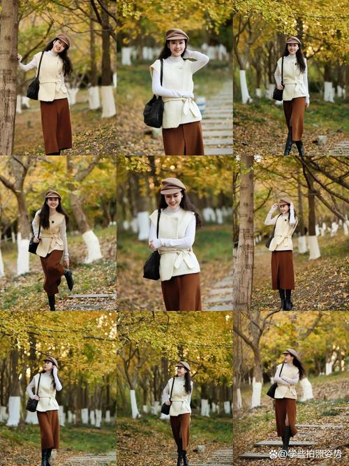 中年妇女户外拍照姿势_中年女公园拍照姿势，展现优雅魅力