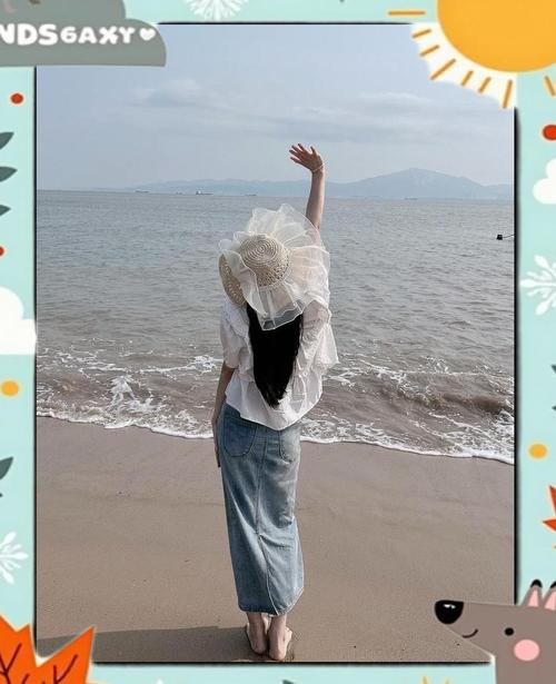 沙滩拍照pose大全图片_海边拍照姿势，气质放松，轻松出片