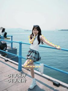 女生海边拍照姿势_海边长裙拍照姿势，优雅气质轻松拿捏