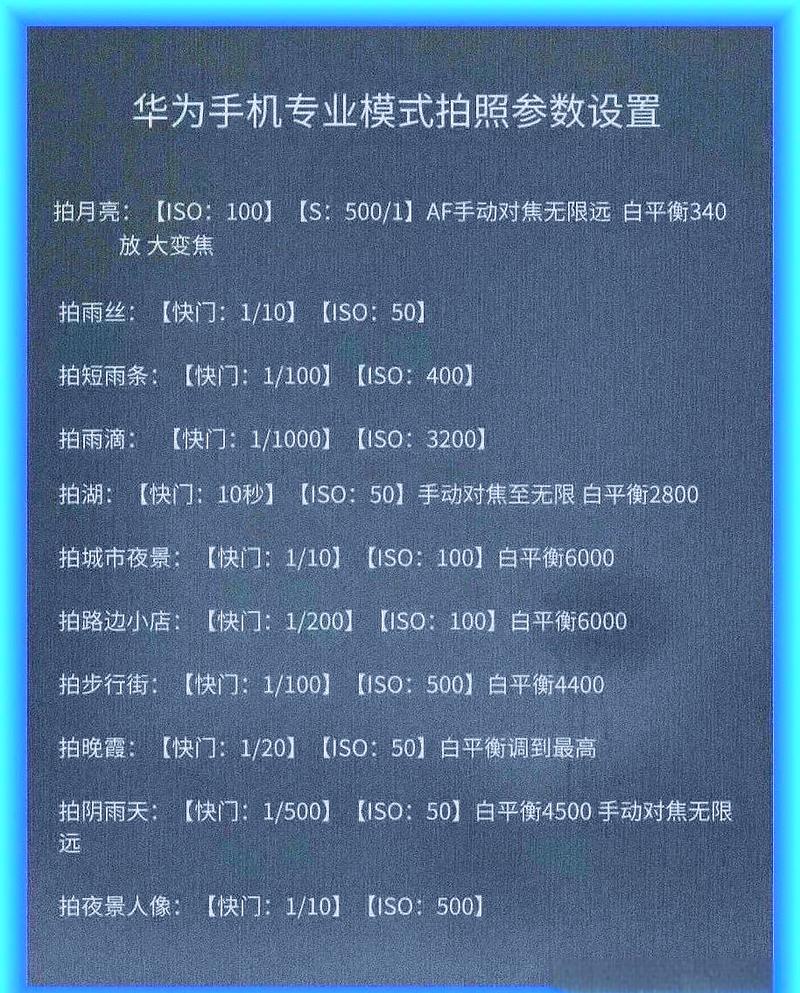 华为拍照专业模式介绍_手动控参数，拍出好照片